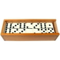 thumbnail image 3 of Hey! Play! 28PC Double Six Dominos Set for Family with Wooden Storage Case, 3 of 4