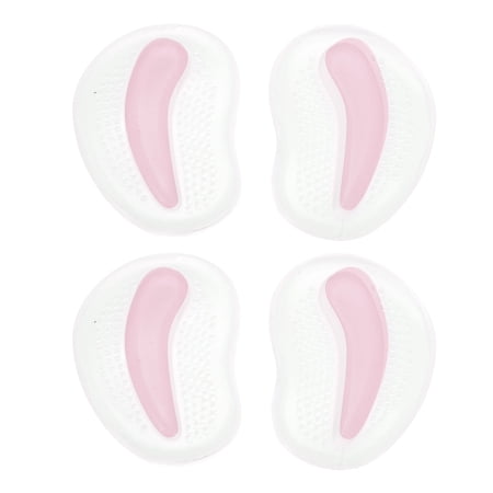 Unique Bargains 2 Pairs Soft Anti-slip Forefoot Insole Pads Pink