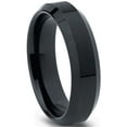 thumbnail image 2 of Charming Jewelers Tungsten Wedding Band Ring 6mm for Men Women Comfort Fit Black Beveled Edge Polished Lifetime Guarantee Size 9, 2 of 5