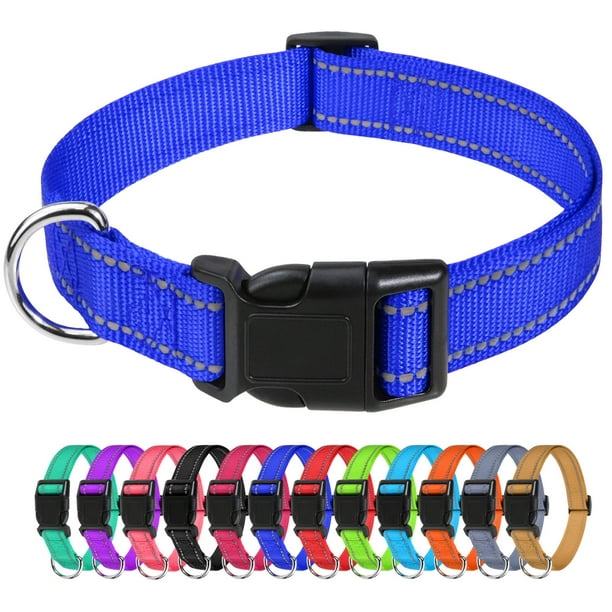 Collar de perro TagMe de nailon reflectante ajustable para perros medianos