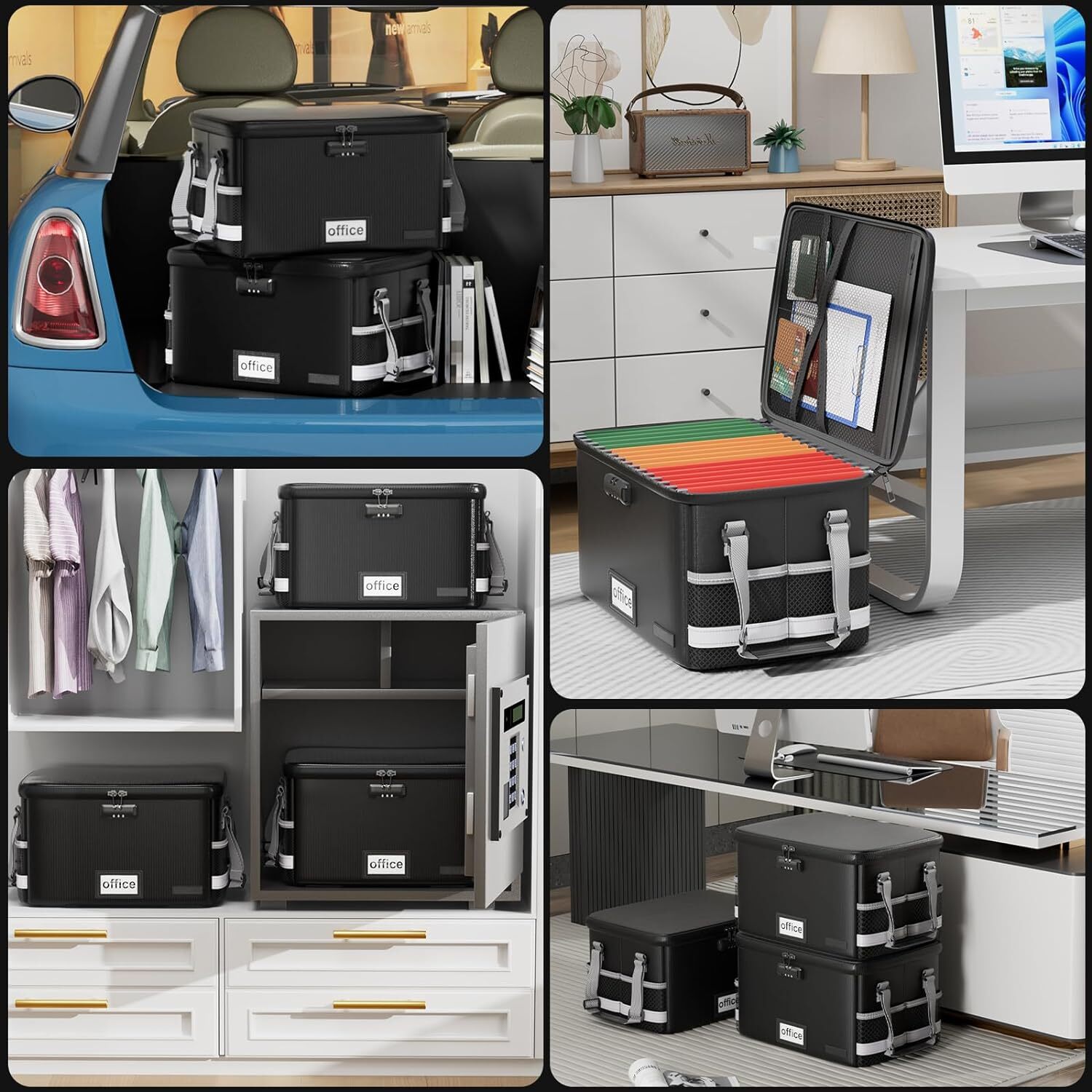 Gijjgole Fireproof File Organizer Box with Lock and Handle photo 5