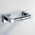 thumbnail image 1 of Toilet Roll Holder Square Wall Mount Bathroom Tissue Paper Holder Self Adhesive Wall Tissue Dispenser Chrome Toilet Roll Holder, 1 of 1