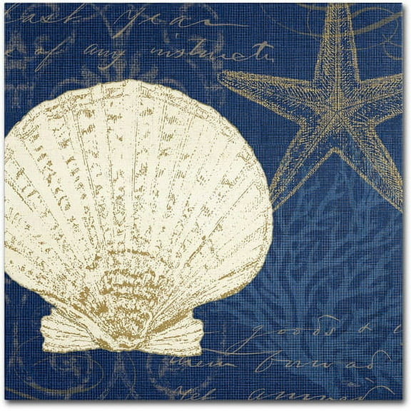 Trademark Fine Art "Coastal Moonlight II Teal" Canvas Art by Pela Studio