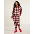 thumbnail image 2 of Joyspun Women's Plaid Top, Joggers and Socks Pajama Gift Set, 3-Piece, Sizes S-3X, 2 of 8