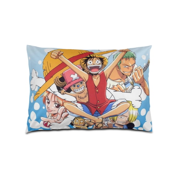 One Piece Anime Pillow Covers Classic Print Polyester Sofa Cushion Covers Home Decor Living Room Cushion Covers for Bed Sofa Car 20" X 14"