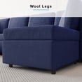 thumbnail image 6 of Mjkone Oversized U/L Shaped Sectional Sofa with Movable Ottoman, 7 Seats Modular Sectional Sofa with Chaise for Living Room,Navy Blue, 6 of 7