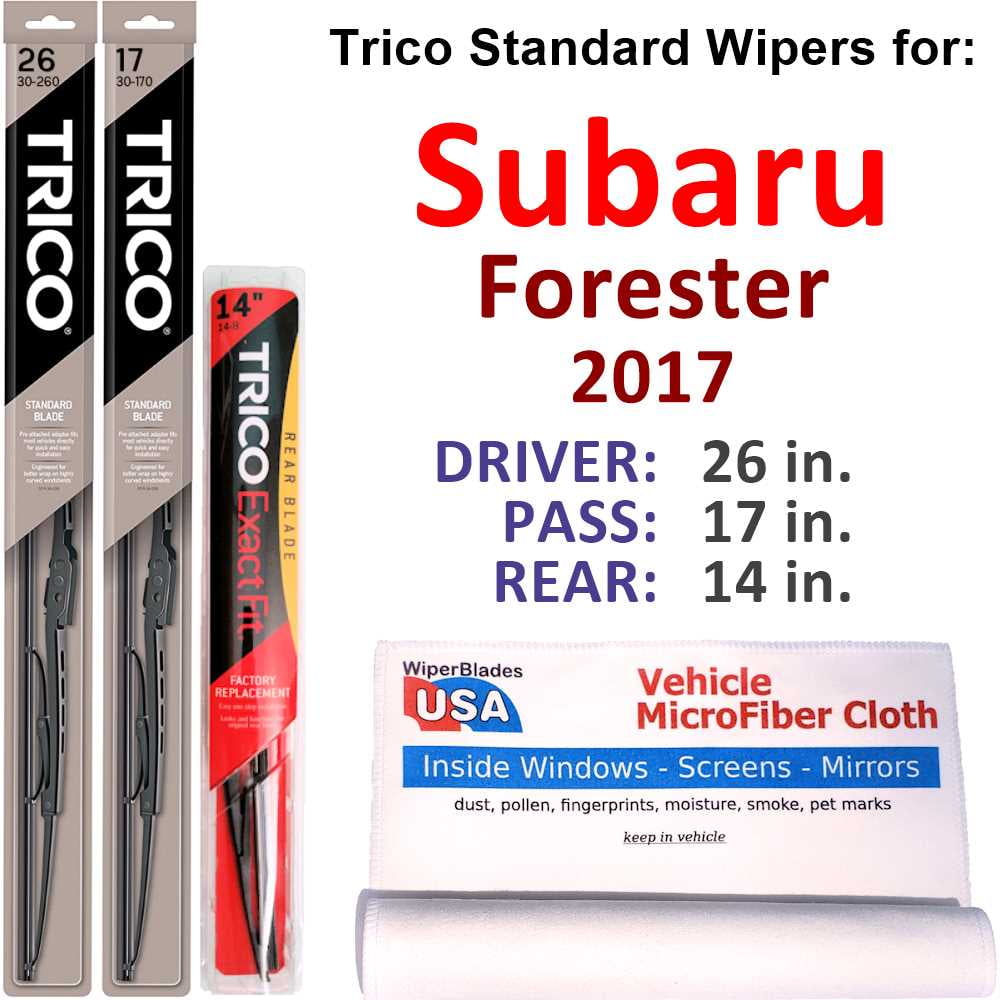 2017 Subaru Forester Wiper Blades (Set of 3) w/Rear Wiper