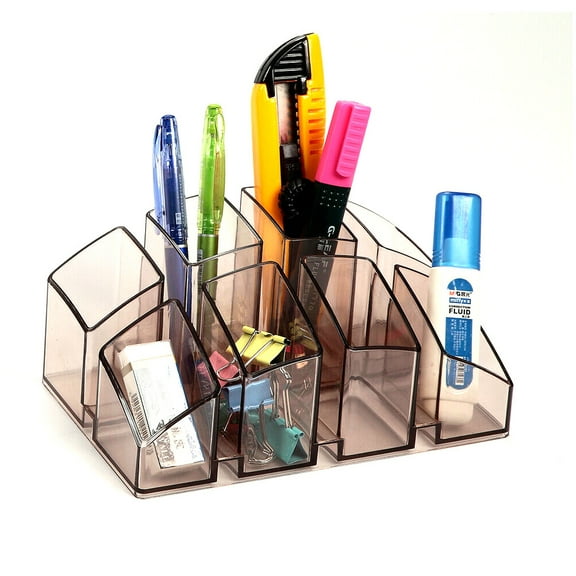 SagaSave Multifunctional Pen Holder Organizer Box Desktop Stationery Makeup Tools Case Square