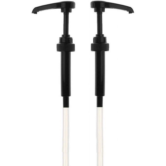 2-Pack Black Coffee Syrup Pump for 750ml Bottles | Fits Torani, DaVinci, Jordan's Skinny, Upouria and Monin 1L Plastic Bottles Only