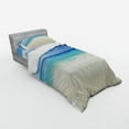thumbnail image 2 of Ambesonne Tropical Bedding Set 3 Pcs, Shore Sea with Waves, Twin, Cream Turquoise White, 2 of 2