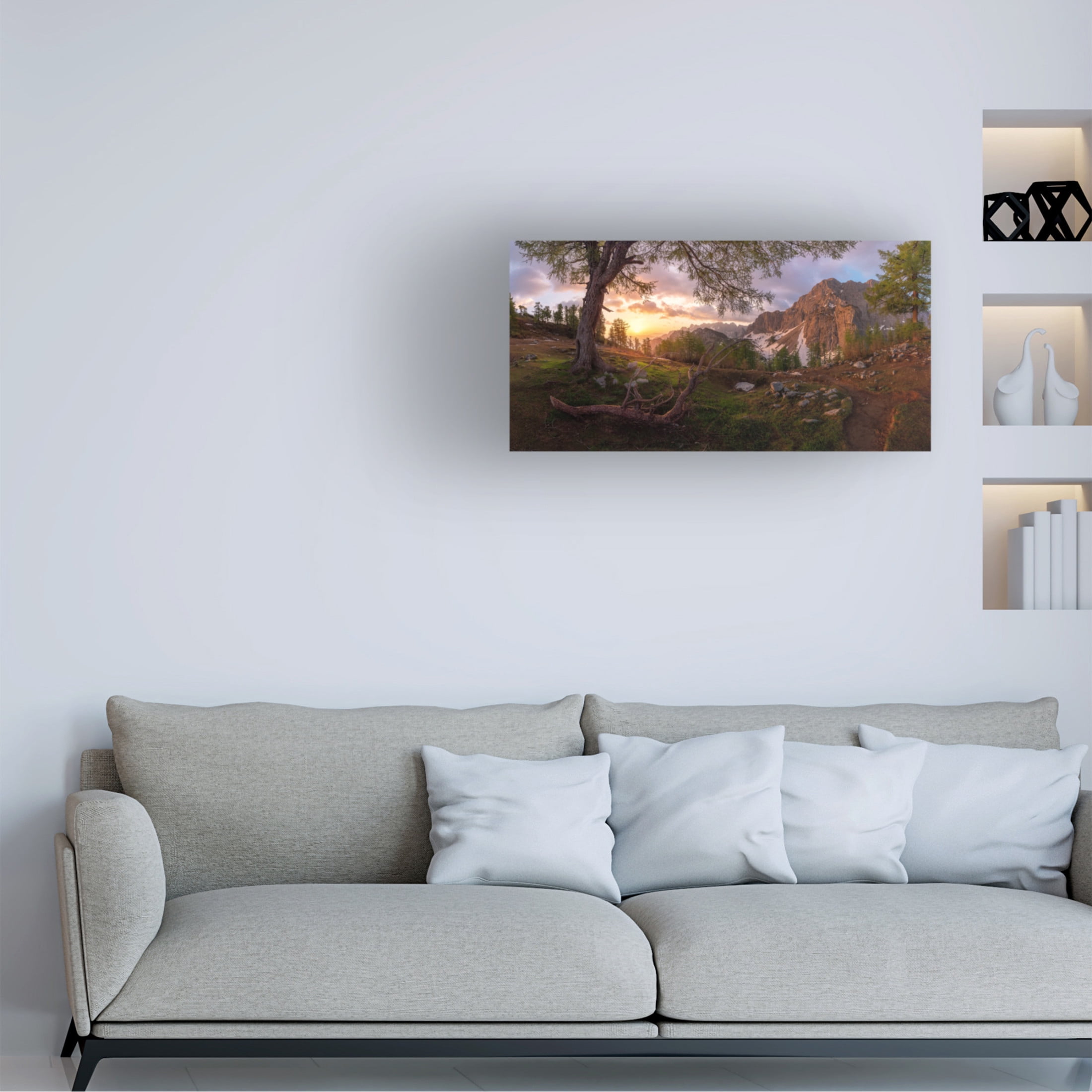 Canvas Wall Art - Ales Krivec 'Magical Morning' Wall Art for Living Room, Bedroom, or Office D?cor by Trademark Fine Art - 19 x 10 Inches