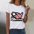 thumbnail image 2 of TOWED22 250th Anniversary USA T Shirt 250 Years American Flag 4th of July Freedom Shirts for Women(White,S), 2 of 8