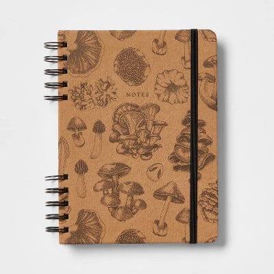 6"x8" Ez Grip Spiral Mushrooms Notebook
