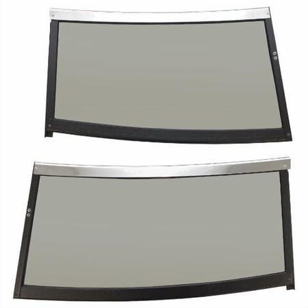 Godfrey Pontoon Boat Front Glass Windshield 458111 | Sanpan (Set of 2)