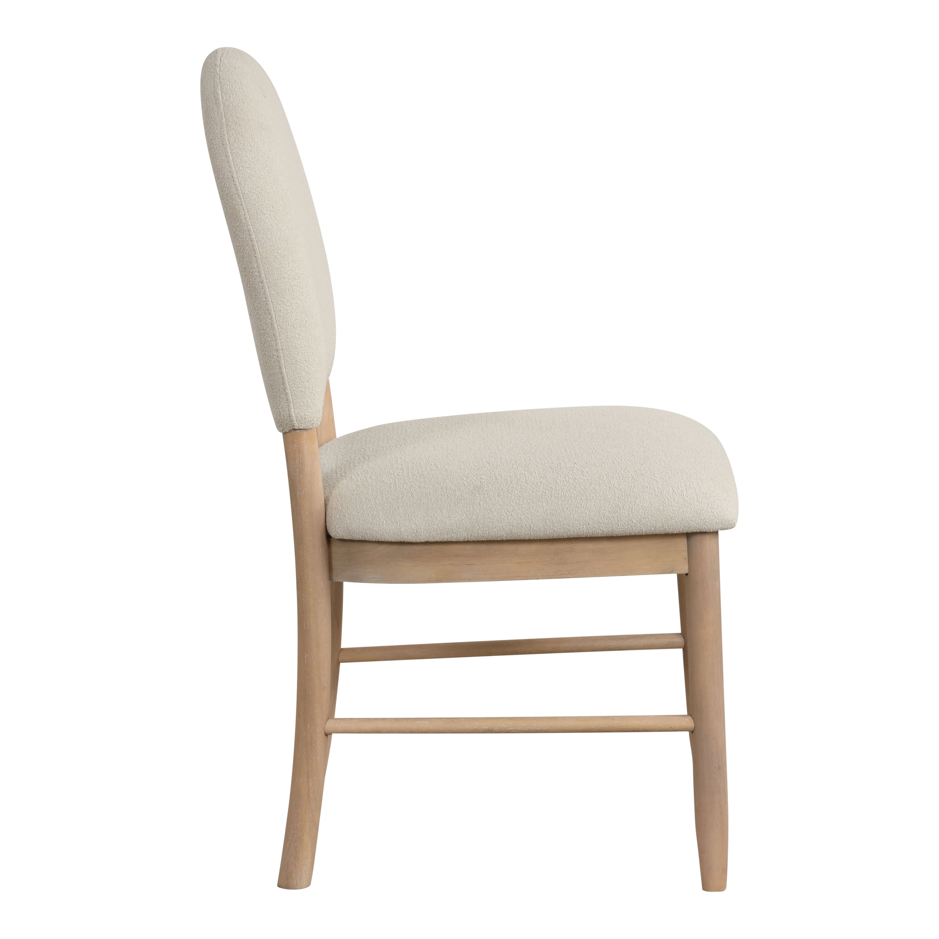 Furniture of America Parpel Transitional Fabric Dining Chairs, Natural and Beige (Set of 2)
