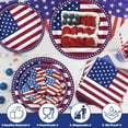 thumbnail image 3 of QZYL 1PcsITSC&nbsp;4th of July Party Supplies, Serve Patriotic American Flag Party Tableware Set Paper Plates and Napkins, Fourth of July Decorations for Independence Day Patriotic BBQs Picnic Events, 3 of 3
