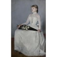 thumbnail image 2 of Olga Boznanska 16x24 Black Ornate Framed Double Matted Museum Art Print Titled: Lady in a White Dress (1889), 2 of 5