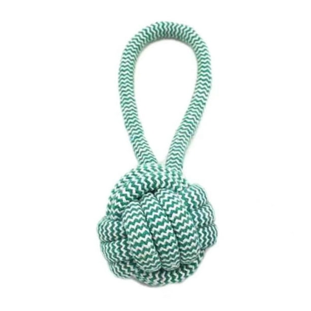 Pelota colgante de una mano (C)$Juguete de cuerda para masticar con nudo para perros, pelota de cuerda grande para perros, resistente a la dentición de cachorros, resistente a las mordeduras y al