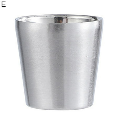 

UDIYO Water Cup 175ML Water Cup Heat-resistant Minimalist Stainless Steel Double-layer Design Drinking Mug Household Supplies