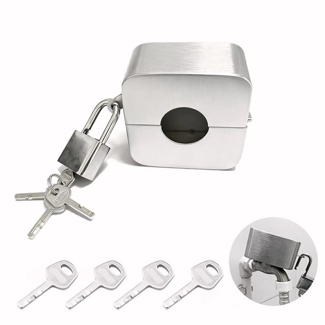 Rewenti Outdoor Faucet Lock Water Hose Bib Spigot Lock Stainless Steel Cover