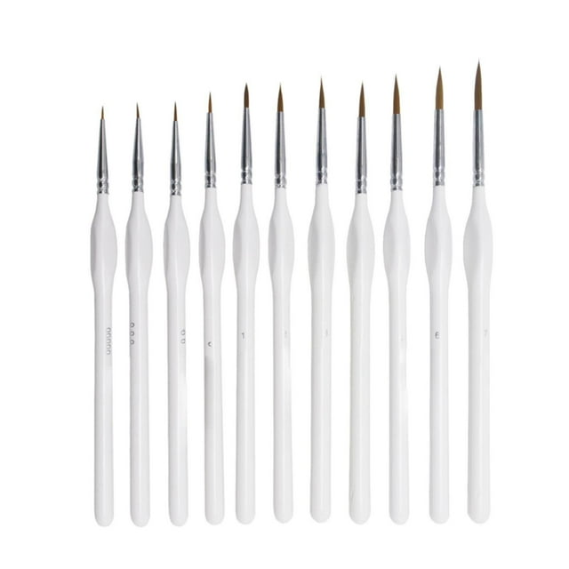 IMENGL Clearance! Miniature Detail Paint Brush Set with Natural Wood Handle New Ultra Fine Detail Brushes Set for Painting Miniature Paint Brushes Fine Tip Brush Set for Art Model Crafts Multi-Color