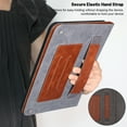 thumbnail image 4 of TECH CIRCLE for 7 Inch Tablet Android 11/12/13/14 Tablet Universal Case with Stand (Portrait/Landscape Viewing Angles)/Hand Strap/Front Pocket/Card Slots, PU Leather Folio Case with Lanyard, Brown, 4 of 6