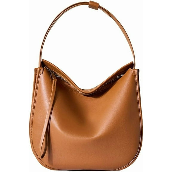 Womens Soft Genuine Leather Shoulder Bag Large Bucket Crossbody Tote Purse Casual Working Satchel Handbags