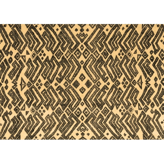 Ahgly Company Indoor Rectangle Abstract Brown Modern Area Rugs, 8' x 10'
