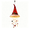 Belted Santa Hat#10, variant on Lighted Santa Hat Hanging Chandelier, Pre Lit Christmas Santa Hat Decor with Warm LED Lights and Hanging Holiday Charms, Indoor Outdoor Covered Decor