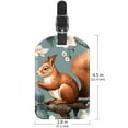 thumbnail image 6 of Square 2Pack PU Leather Squirrel Cruise Luggage Tag with Privacy Cover and Name ID Tag for Travel Handbags Backpacks Luggage Tags, 6 of 6