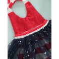 thumbnail image 6 of Bagilaanoe 4th of July Clothes Baby Girls Halter Romper Tulle Dress 3M 6M 12M 18M Sequin Striped Mesh Skirt Ruffle Bodysuit Backless Jumpsuit, 6 of 8