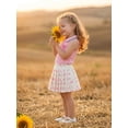 thumbnail image 6 of BemeyourBBs Toddler Baby Girl Golf Outfit Infant Baby Girl Summer Clothes Ribbed Sleeveless Half Button-up Collared Veast Tank Tops and Pleated Skirts Set Toddler Girls 2 Piece Summer Outfit, 6 of 8