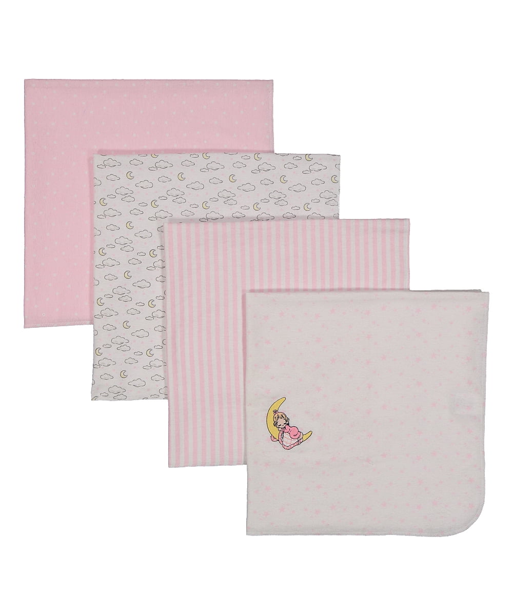 Pink Stripe Receiving Blanket Set of Four Walmart Canada