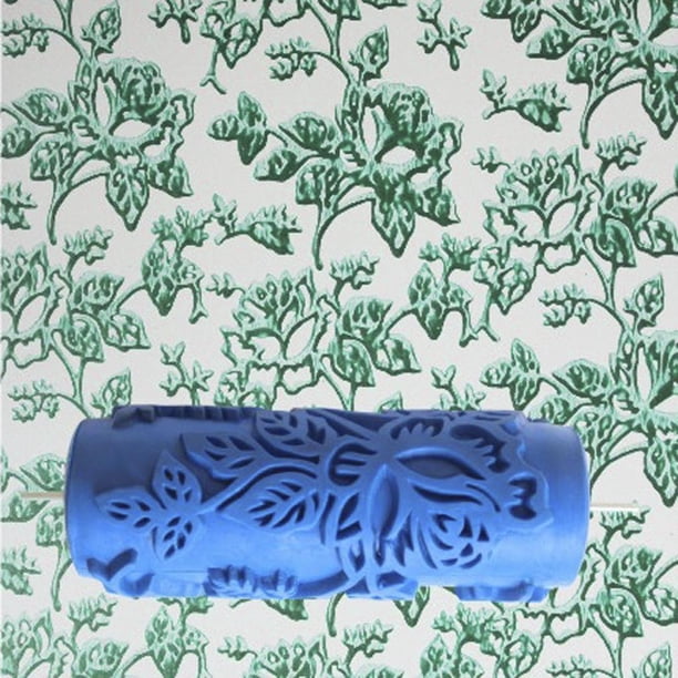 Minnieouse Máquina de rodillos para pintar con patrón de flores Empaistic de 15cm, decoración de pared DIY Sombreros 099Y