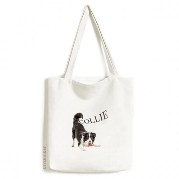 Border Collie Farm Pet Art Deco Fashion Tote Canvas Bag Shopping Satchel Casual Handbag