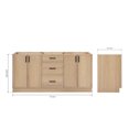 thumbnail image 2 of Ariel Kelly 72 Inch Double Sink Base Cabinet In White Oak, 2 of 11