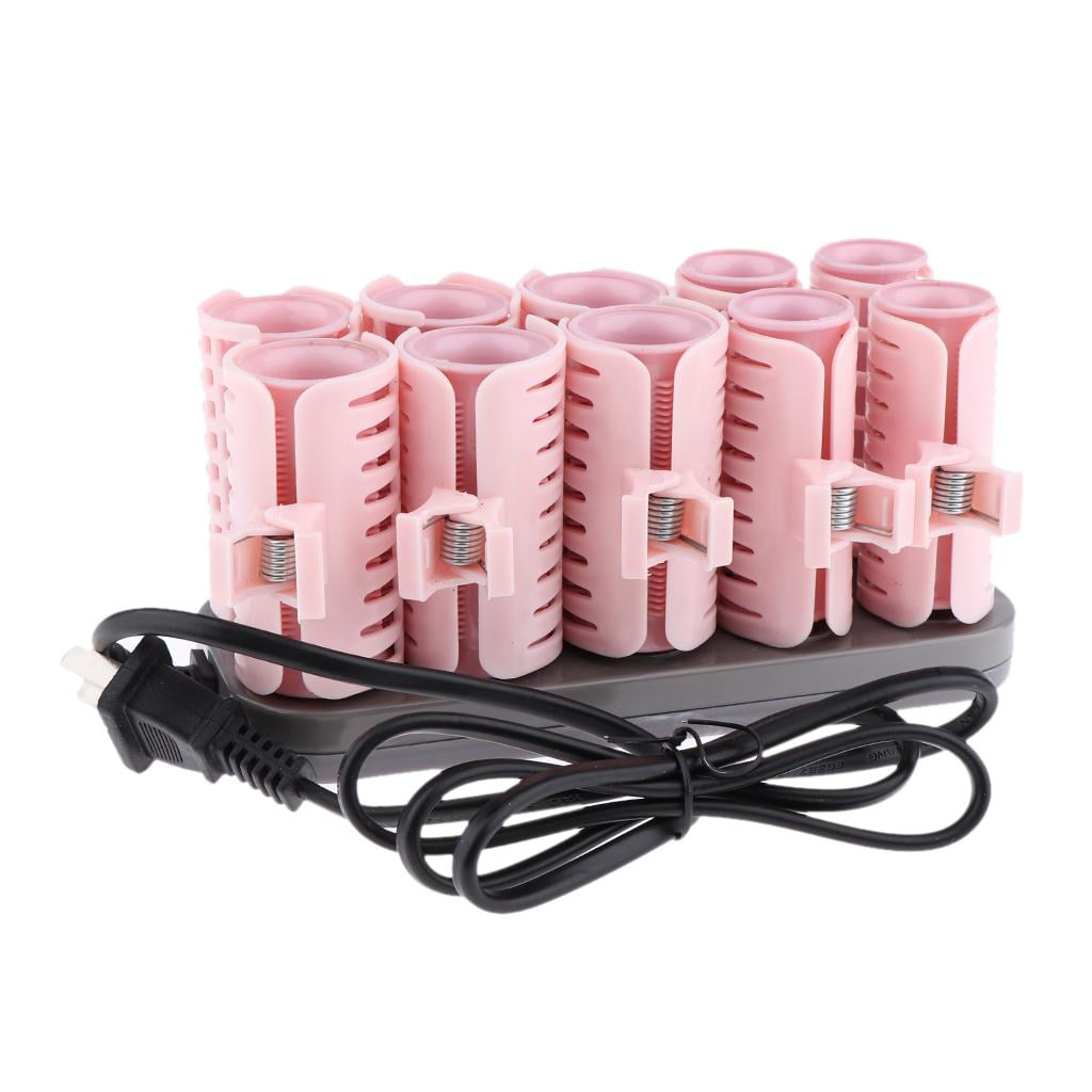 10x Electric Instant Heat Roller 2-Size Hot Rollers with Heated Clips Hair Rolling Curlers Styling Travel Hot Rollers Hair  DIY  Curler Roller Beautiful Hairstyle