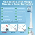 thumbnail image 4 of Blusmart Electric Toothbrush Replacement Heads, Ultra-Soft DuPont Bristles, Gentle Plaque Removal, 8-Pack, 4 of 8
