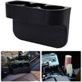 thumbnail image 1 of RV 1 portavasos para coche (negro), 3 en 1, caja de almacenamiento organizadora para espacio de asiento de coche, soporte para teléfono móvil con doble botella de agua para coches y camiones Rojo Verde, 1 of 5