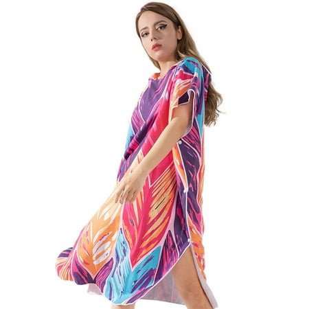 

MORIMA Microfiber Changing Bath Robe for Adults Quick-drying Hooded Towel Breathable and Comfortable Changing Beach Blanket W