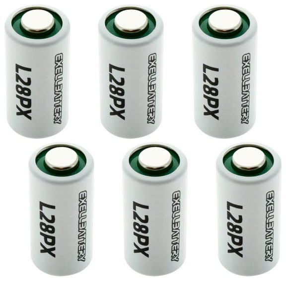 6-PACK Exell L28PX, L544, V28PXL, K28L, 2CR1/3N 6V Lithium Battery