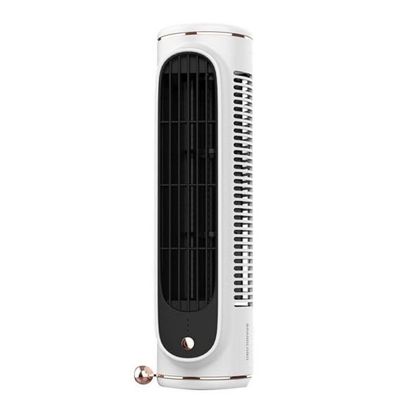 FEOLGEHLY Small Desktop Fan Tower Fan Quiet Oscillating Bladeless Fan USB Rechargeable Portable Air Conditioners Floor Standing Fan 3 Wind Speed Cooling Fan for Indoor Bedroom Home Office Room,White