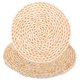 thumbnail image 3 of 2pcs Antiskid Creative Woven Round Cup Cushion Heat-resistant Pad Natural Place Mat, 3 of 4