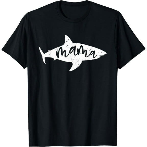 Mama Shark Cute Mom Fin Ocean Women Mother T-Shirt