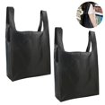 thumbnail image 1 of Paquete de 2 bolsas de compras reutilizables bolsas de supermercado grandes plegables con bolsillo adjunto bolsas de mano reutilizables Mac, 1 of 2