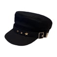 thumbnail image 4 of Sombrero de béisbol Yinane plana mujer Gorra vendedor de periódicos regalo madre visera transpirable Negro, 4 of 8