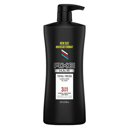 AXE 3 in 1 Shampoo, Conditioner & Body Wash Total Fresh 28 oz