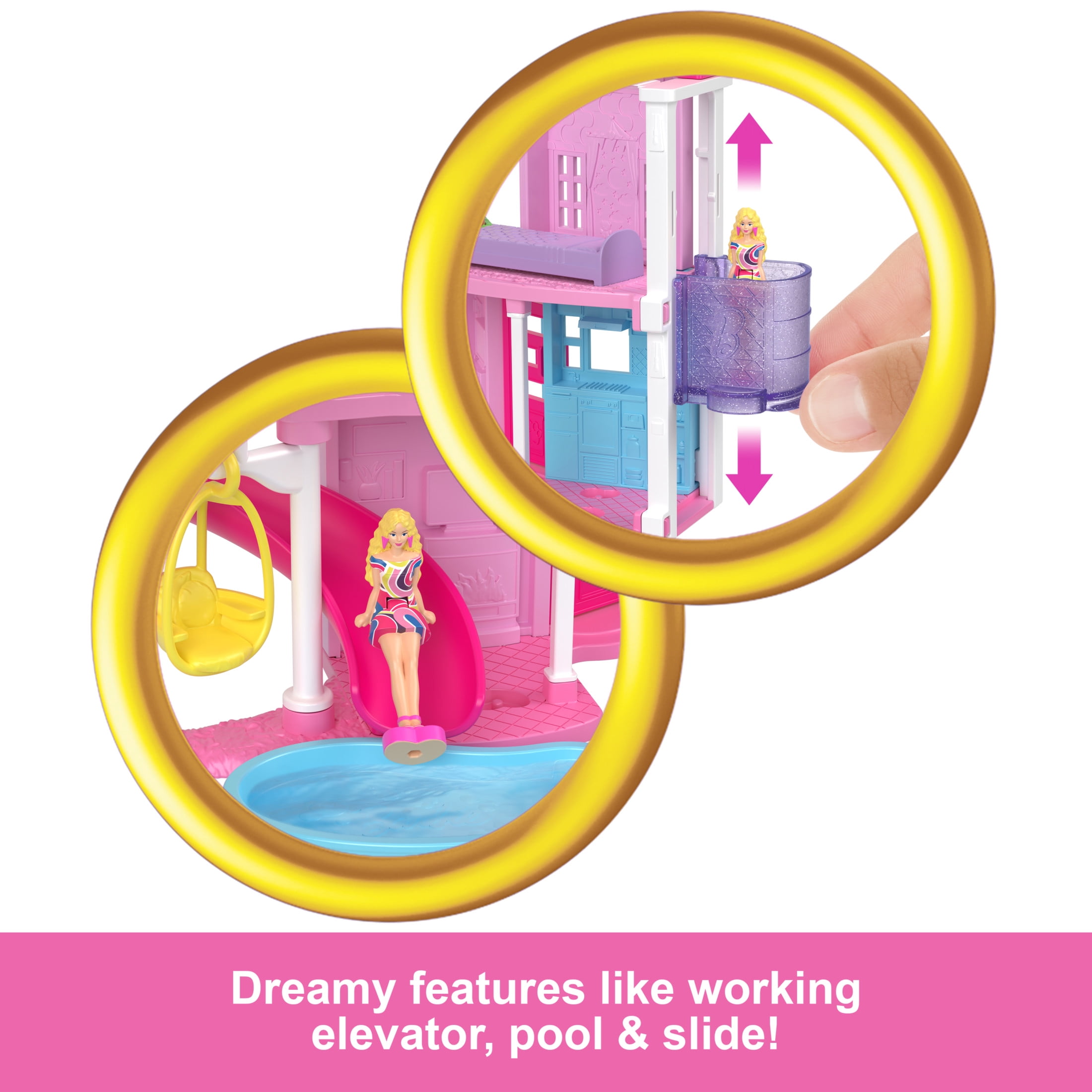 Barbie Mini BarbieLand Doll House Playsets with 1.5inch Doll, (Styles May Vary), Multicolor  (图4)