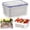 Blue, variant on Fruit Storage Container with Removable Colander, Leakproof, for Fridge