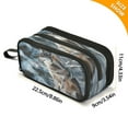 thumbnail image 3 of ALAZA Wolf in Winter Pencil Case Bag 3 Compartment Pen Pouch Large Storage Holder Box Organizer, 3 of 8